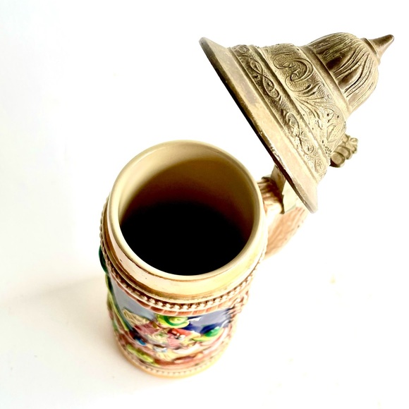 Vintage Gerz W Germany Lidded Beer Stein Collectible - Picture 6 of 8